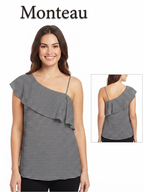 Monteau Tops - Monteau Shoulder Strap Blouse Medium